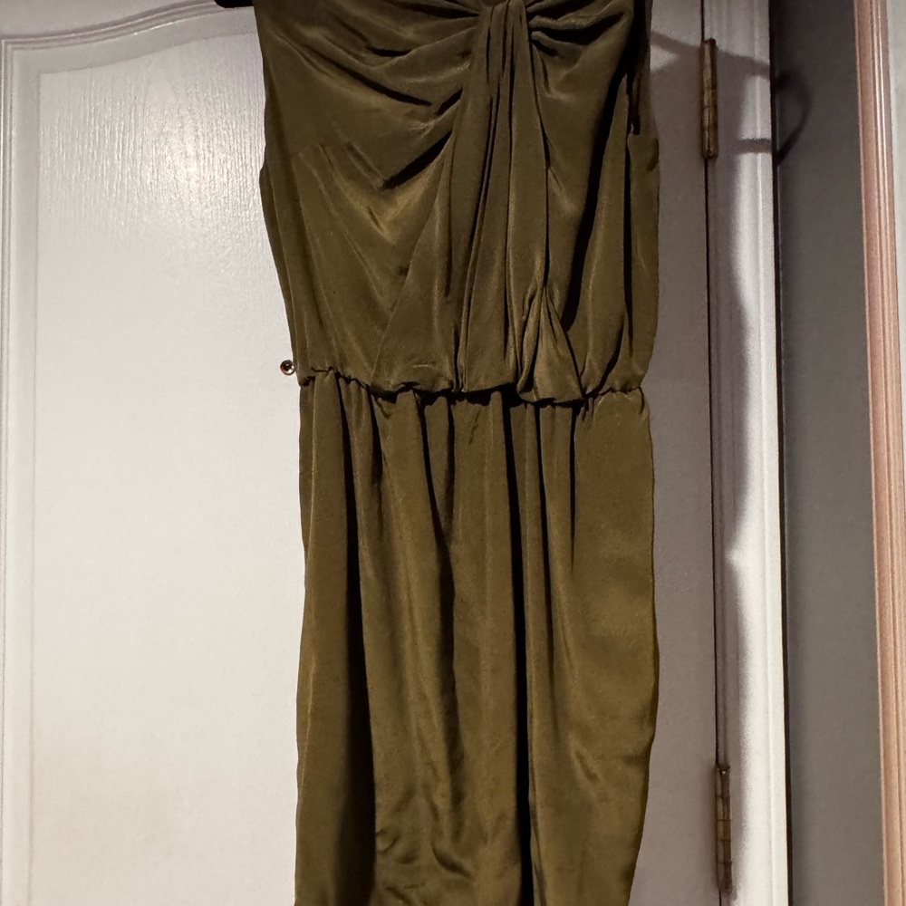 Elegant Olive Green Dress